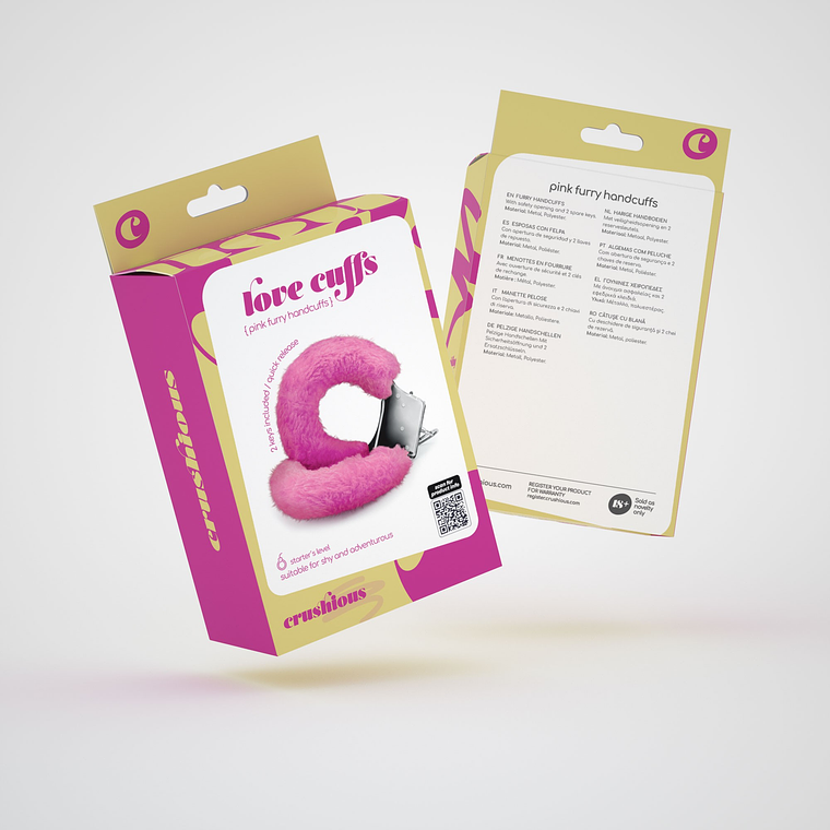 ALGEMAS DE PELUCHE LOVE CUFFS CRUSHIOUS ROSA 7