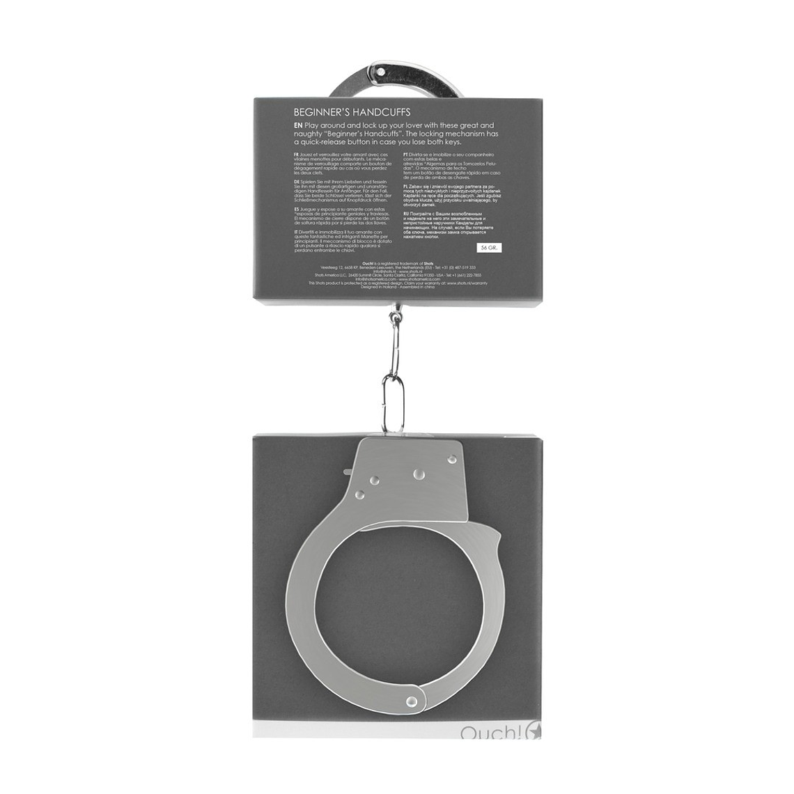 ALGEMAS EM METAL BEGINNER'S HANDCUFFS PRATEADAS 3
