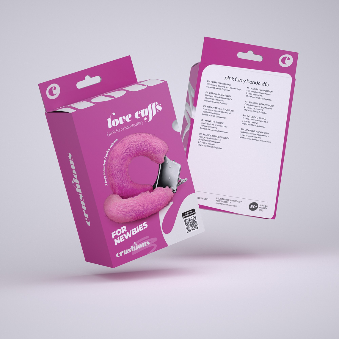 ALGEMAS DE PELUCHE LOVE CUFFS CRUSHIOUS ROSA 8