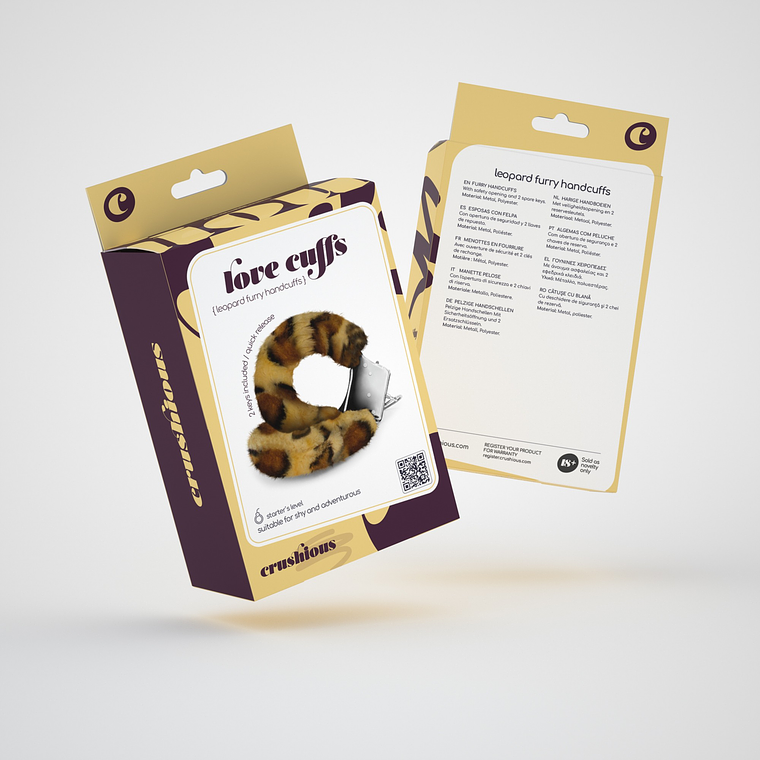 ALGEMAS DE PELUCHE LOVE CUFFS CRUSHIOUS LEOPARDO 5