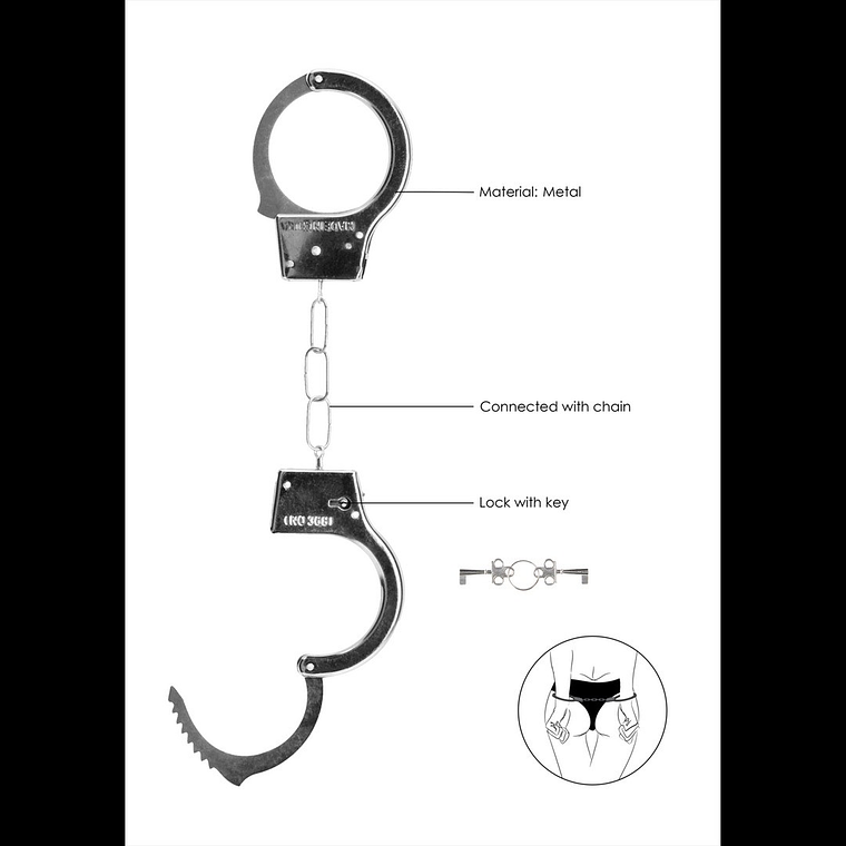 ALGEMAS EM METAL BEGINNER'S HANDCUFFS PRATEADAS 6