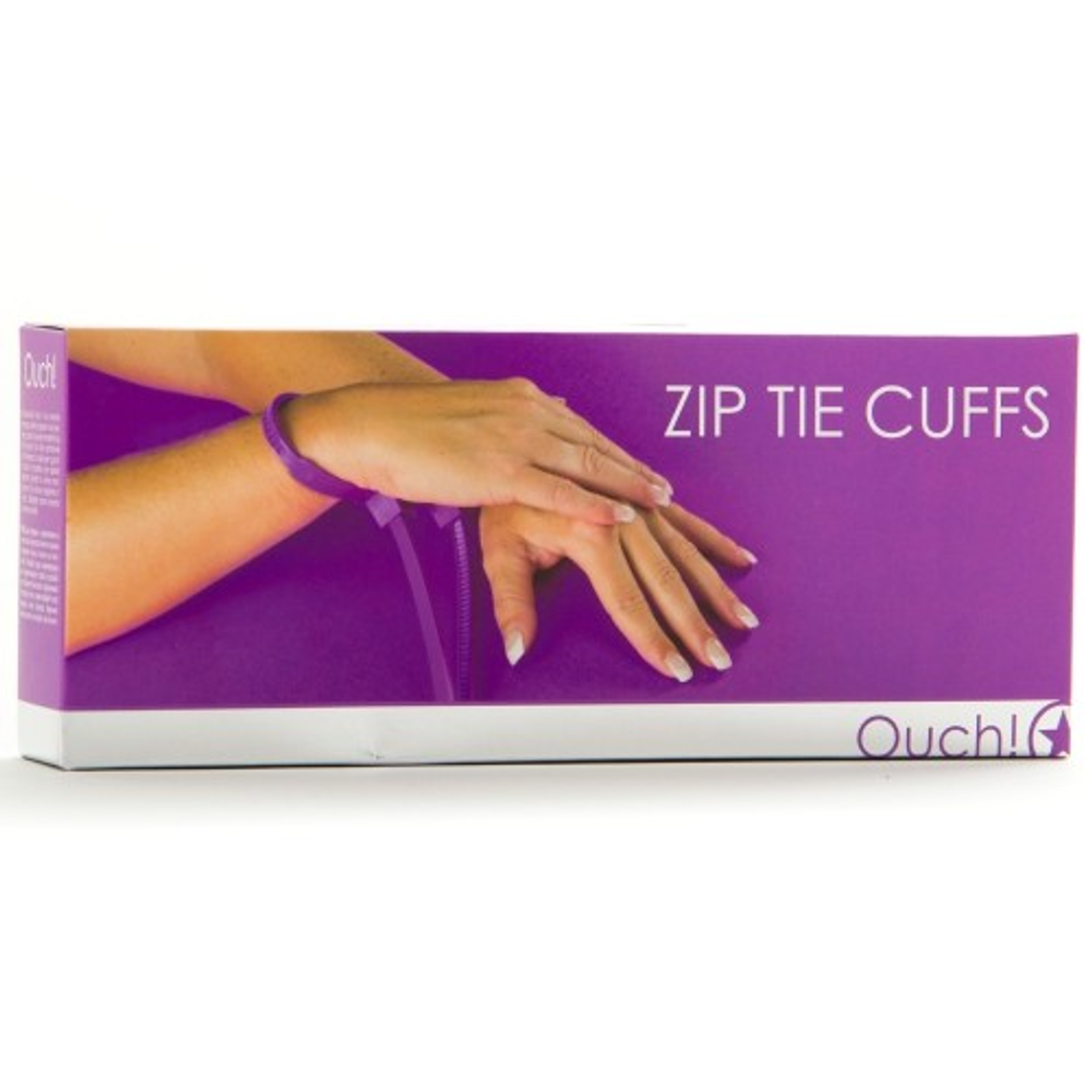 ALGEMAS DESCARTÁVEIS DE PLÁSTICO OUCH! ZIP TIE CUFFS ROXAS 2