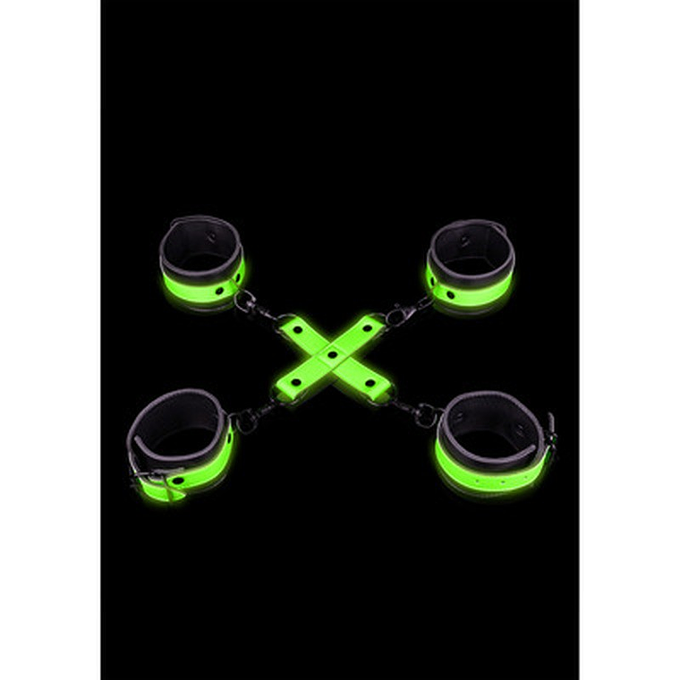 ALGEMAS PARA PULSOS E TORNOZELOS COM HOGTIE GLOW IN THE DARK OUCH! 1