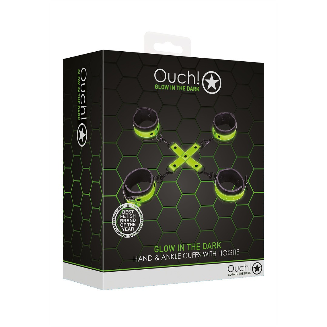 ALGEMAS PARA PULSOS E TORNOZELOS COM HOGTIE GLOW IN THE DARK OUCH! 2