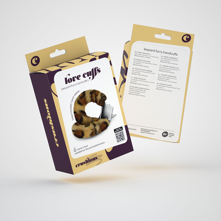 ALGEMAS DE PELUCHE LOVE CUFFS CRUSHIOUS LEOPARDO 6