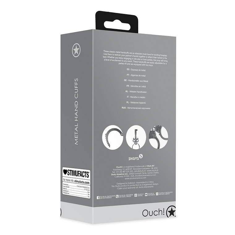 ALGEMAS EM METAL PRATEADO OUCH! 3