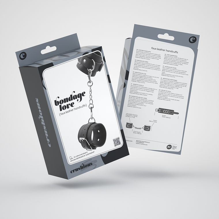ALGEMAS DE COURO BONDAGE LOVE CRUSHIOUS PRETAS 8
