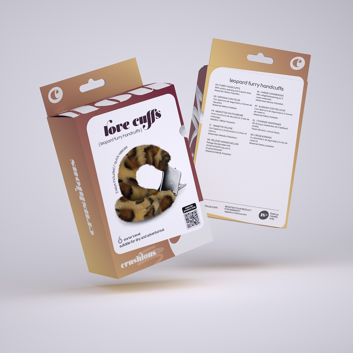 ALGEMAS DE PELUCHE LOVE CUFFS CRUSHIOUS LEOPARDO 7