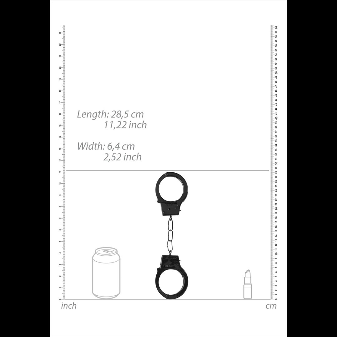 ALGEMAS EM METAL BEGINNER'S HANDCUFFS PRETAS 7