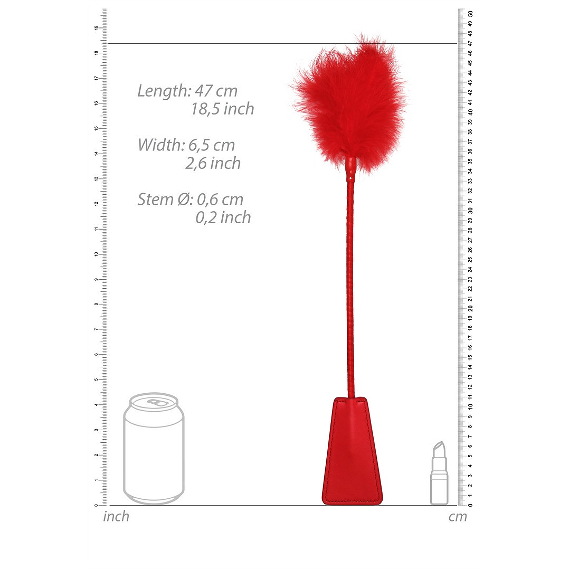 ESPANADOR DE PLUMAS COM CHIBATA VERMELHA OUCH! 2