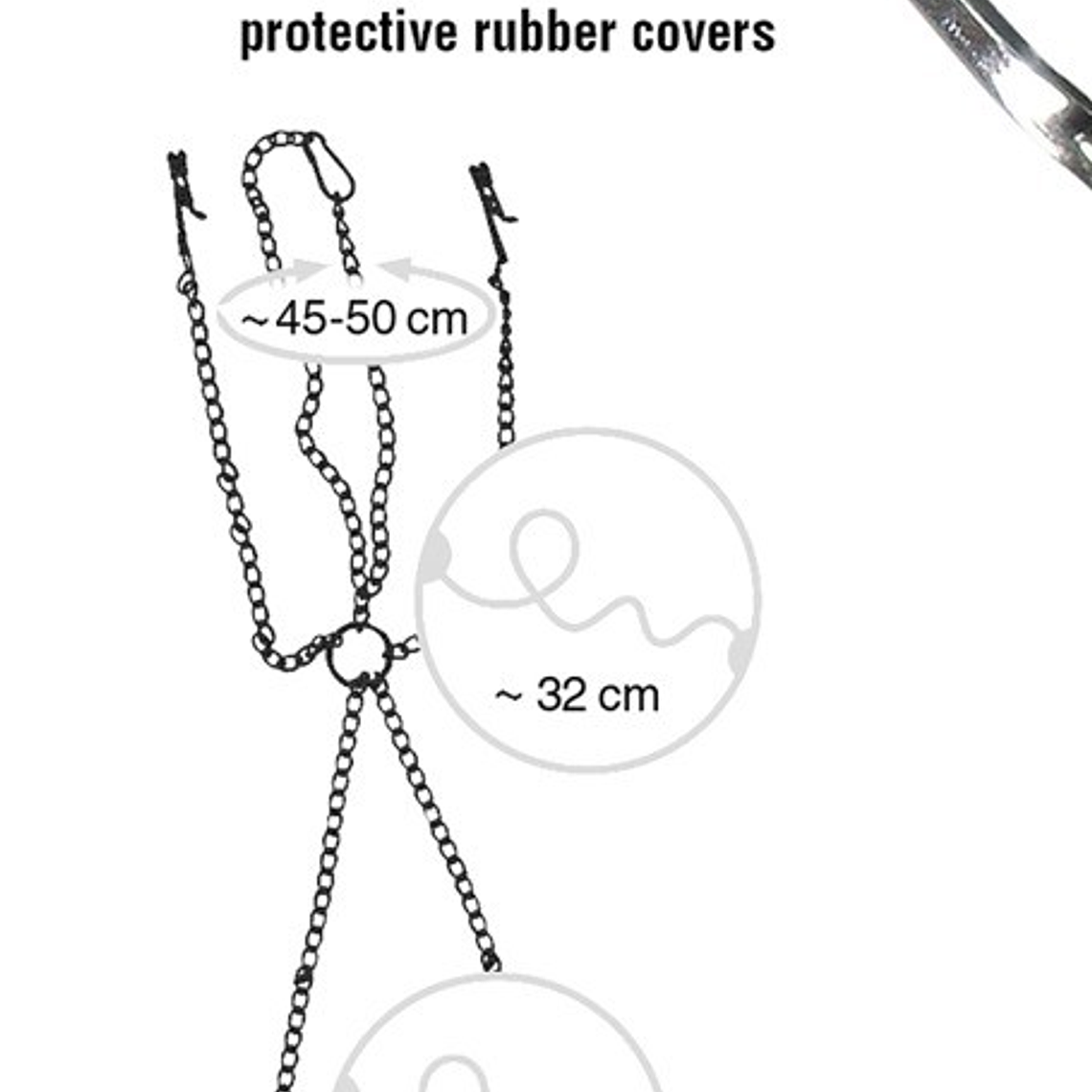 CORRENTE COM PINÇAS PARA OS MAMILOS E CLITÓRIS FETISH COLLECTION 4