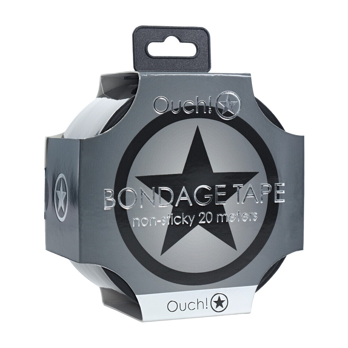 FITA BONDAGE PVC NON-STICK 20 M PRETO OUCH! 1