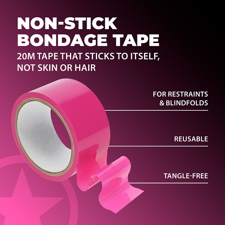 FITA BONDAGE PVC NON-STICK 20 M ROSA OUCH! 4