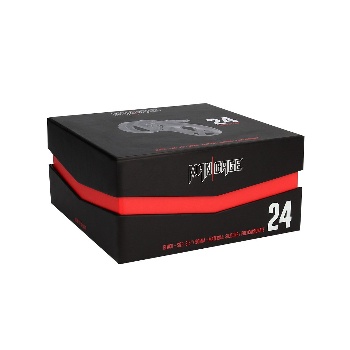 JAULA MODEL 24 CHASTITY 3.5 /9 CM PRETO MANCAGE 2