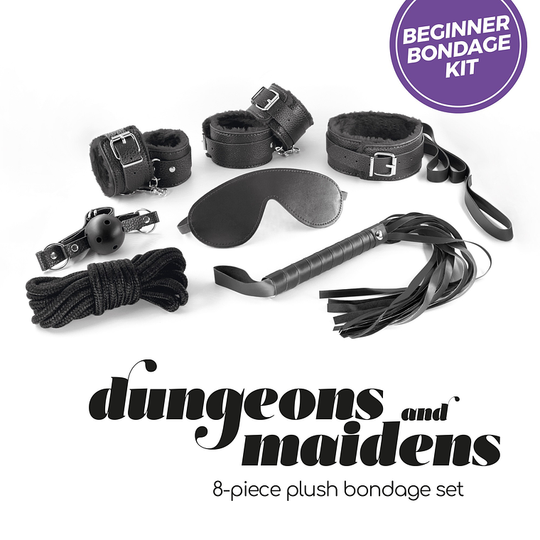 KIT BDSM DUNGEONS & MAIDENS PRETO CRUSHIOUS 1