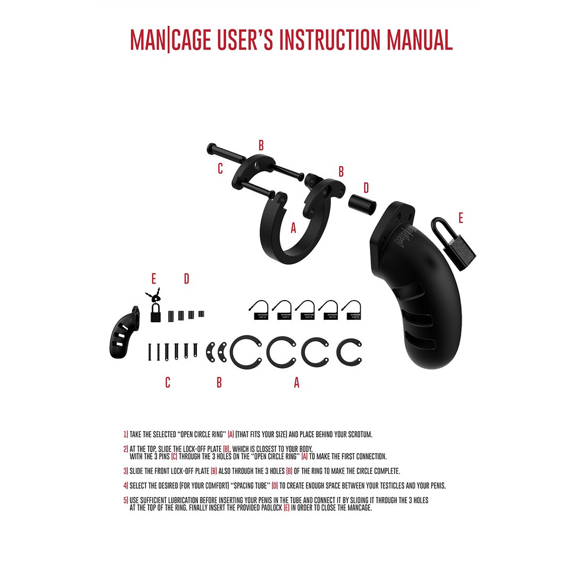 JAULA MODEL 21 CHASTITY 4.5 /11,5 CM MANCAGE 5