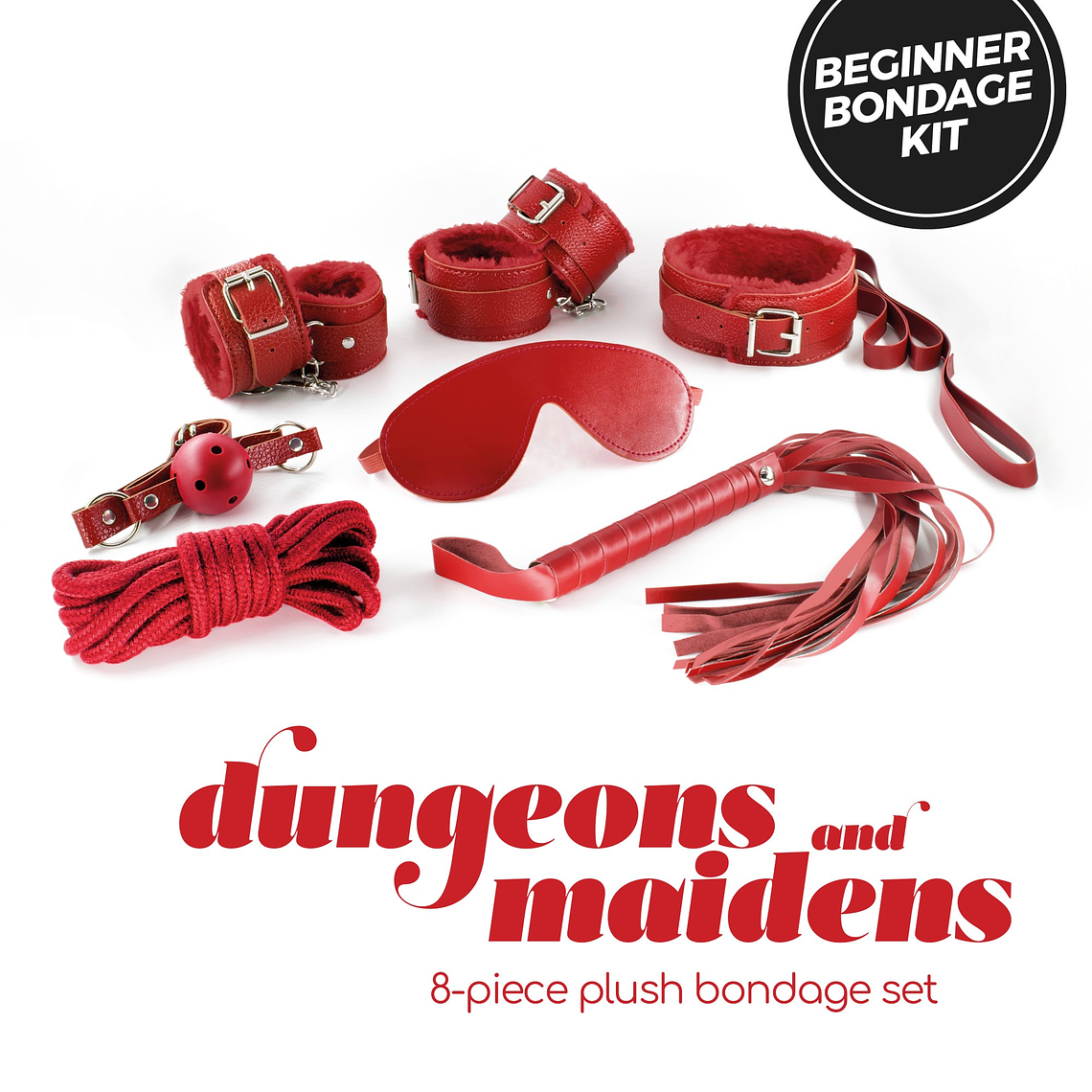 KIT BDSM DUNGEONS & MAIDENS VERMELHO CRUSHIOUS 1