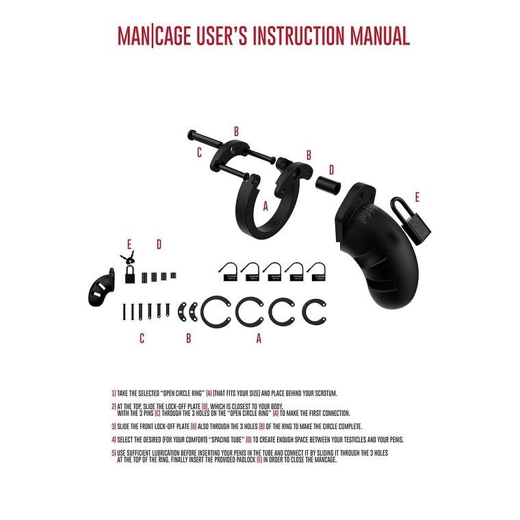 JAULA MODEL 20 CHASTITY 4 /9 CM MANCAGE 5