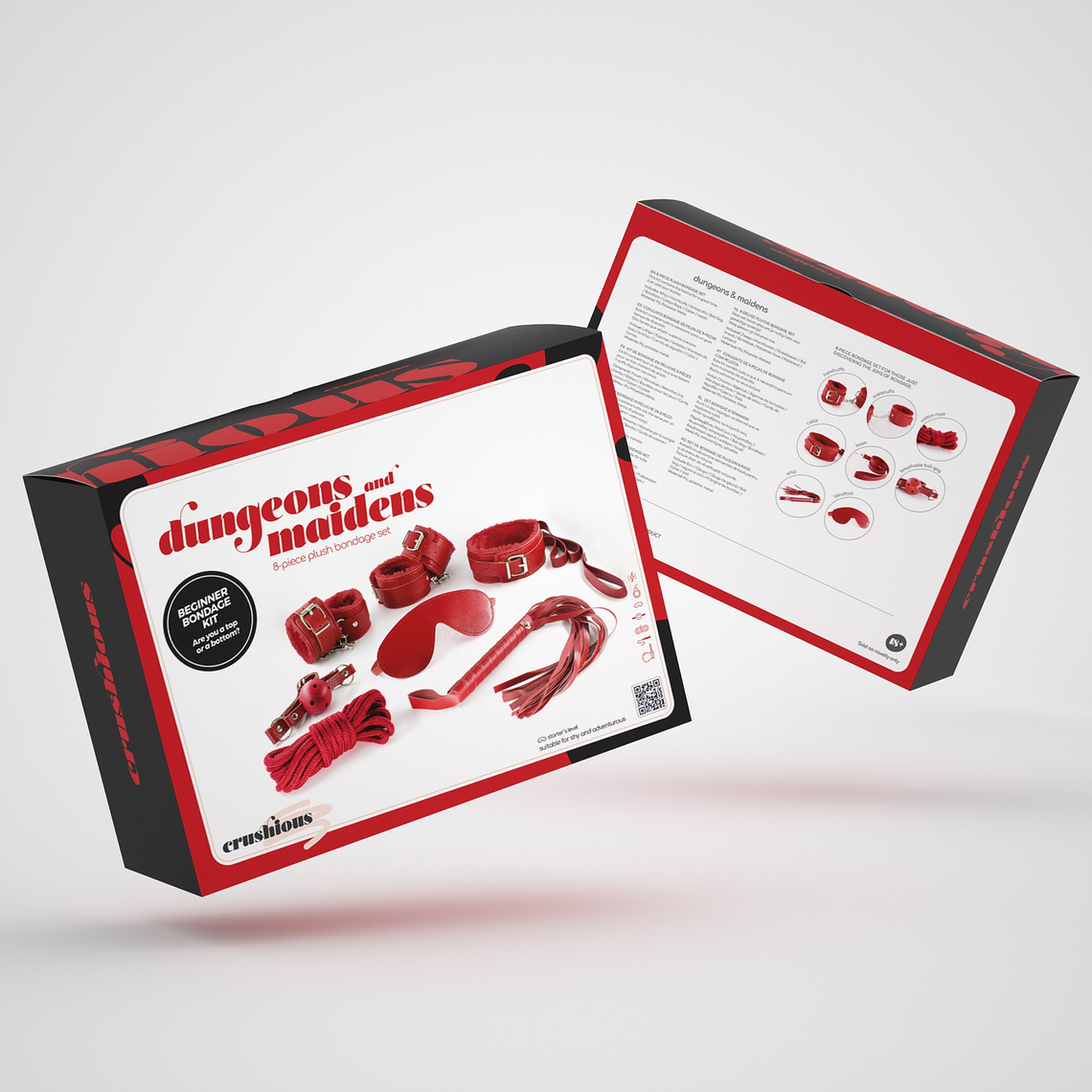 KIT BDSM DUNGEONS & MAIDENS VERMELHO CRUSHIOUS 4