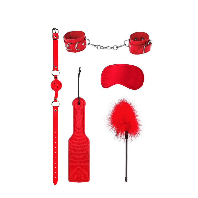 KIT BONDAGE INTRODUCTORY BONDAGE KIT 4 VERMELHO OUCH!  4