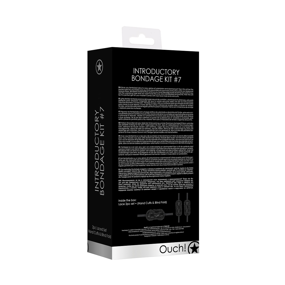 KIT BONDAGE INTRODUTÓRIO 7 PRETO OUCH! 2