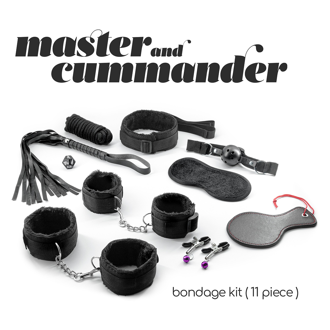 KIT BONDAGE MASTER & CUMMANDER COM 11 PEÇAS CRUSHIOUS 1
