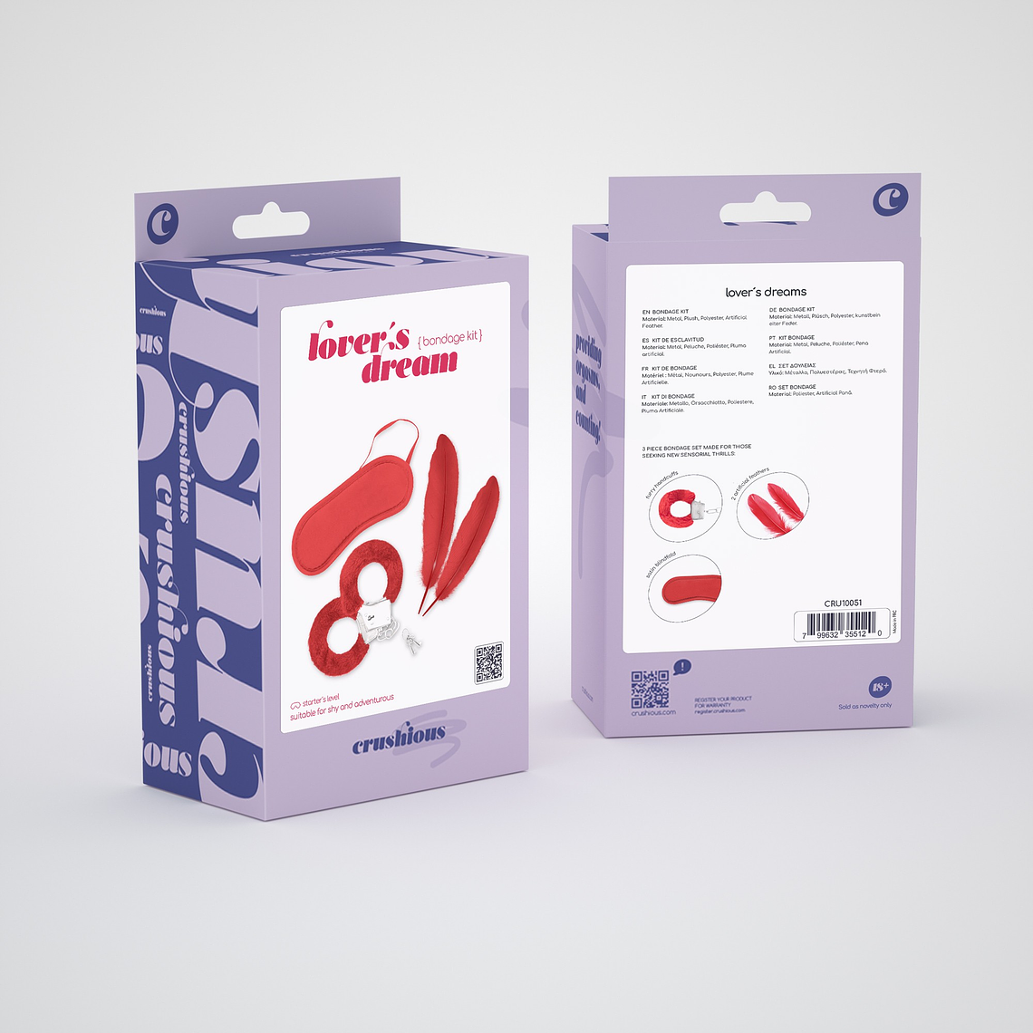 KIT BONDAGE LOVER'S DREAM CRUSHIOUS VERMELHO 6