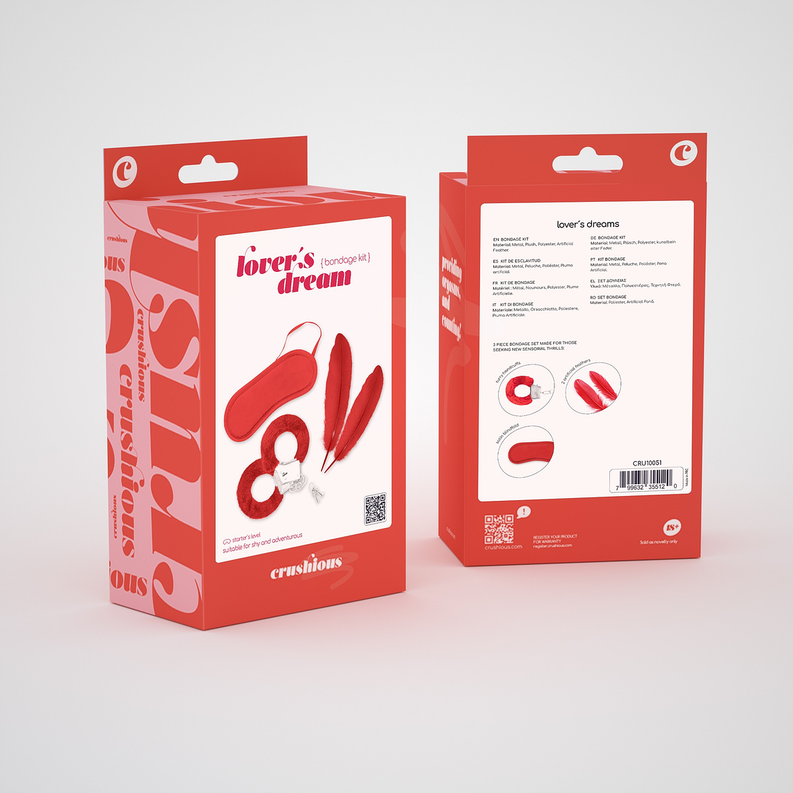 KIT BONDAGE LOVER'S DREAM CRUSHIOUS VERMELHO 7