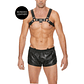 ARNÊS LEATHER BULLDOG HARNESS L/XL PRETO OUCH!  - Miniatura 1