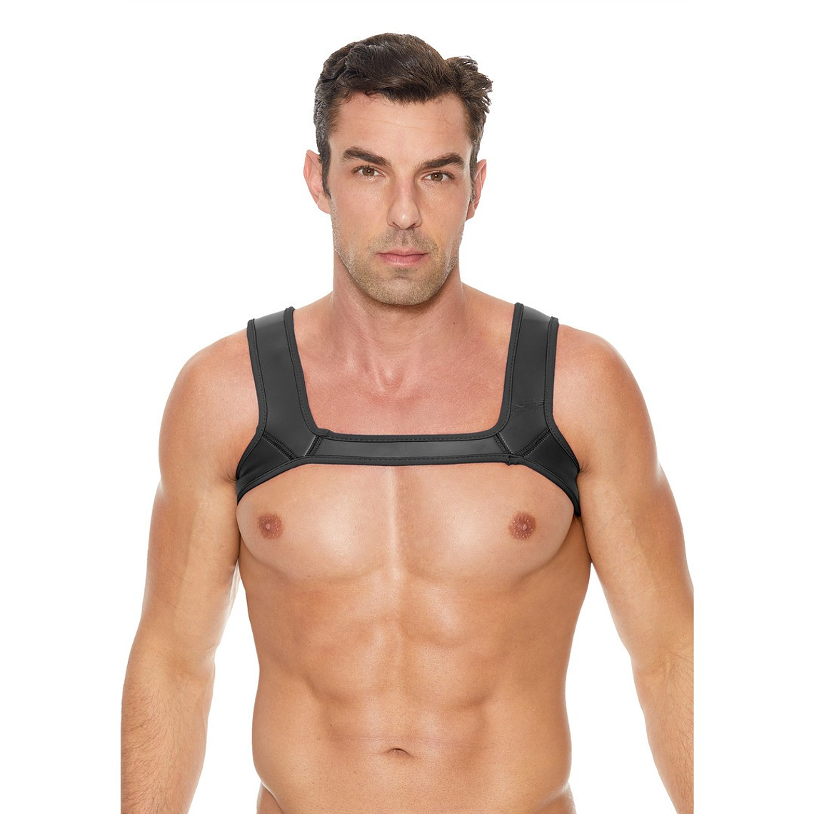 ARNÊS EM NEOPRENE S/M PRETO OUCH! 5