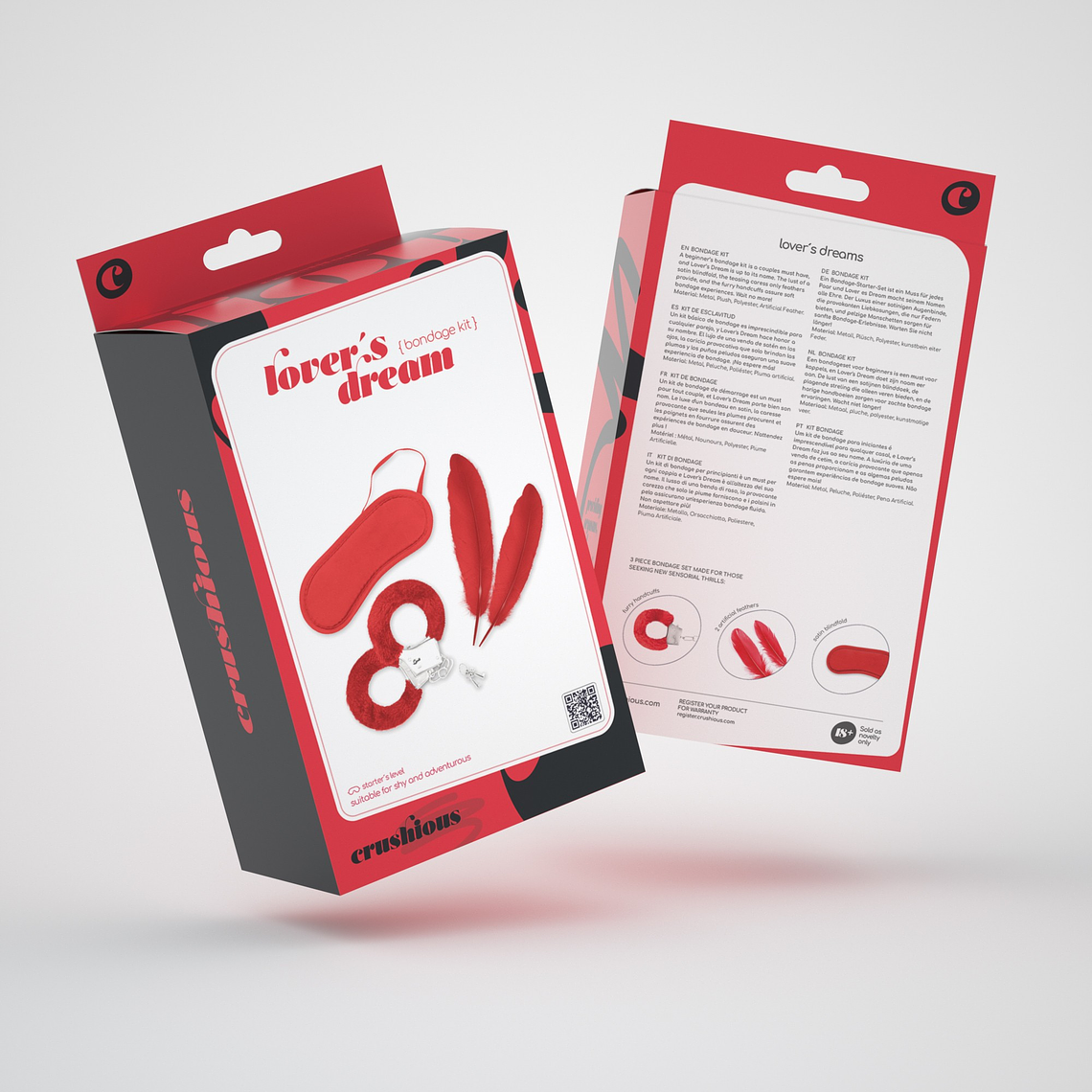 KIT BONDAGE LOVER'S DREAM CRUSHIOUS VERMELHO 8