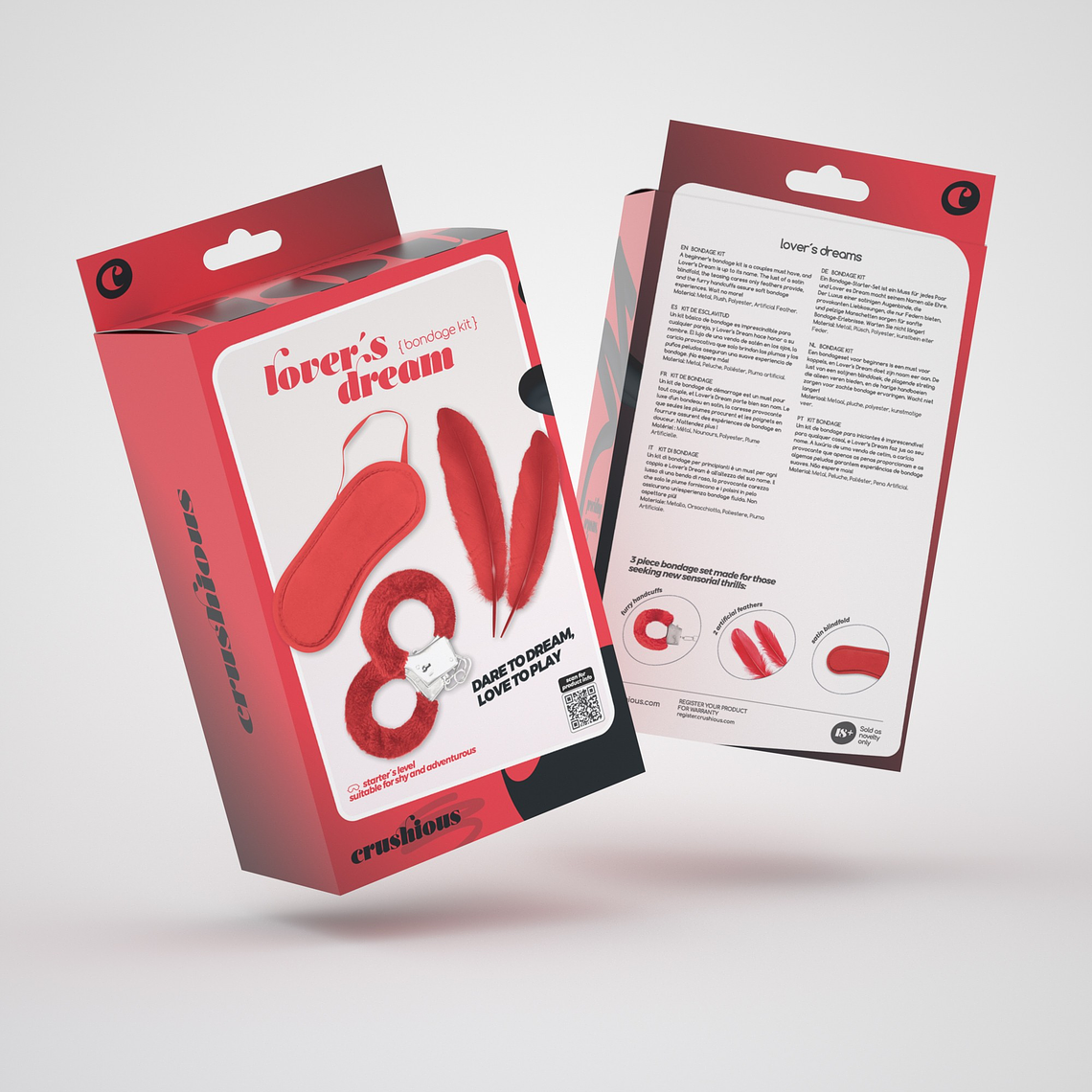 KIT BONDAGE LOVER'S DREAM CRUSHIOUS VERMELHO 9