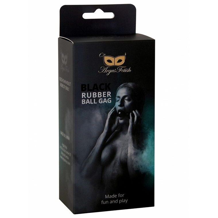 MORDAÇA DE BORRACHA ARGUS FETISH ARGUS TOYS PRETA 2