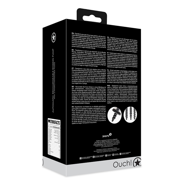 BOMBA ANAL AUTOMATIC RECHARGEABLE ROSING PUMP PRETA OUCH! 3