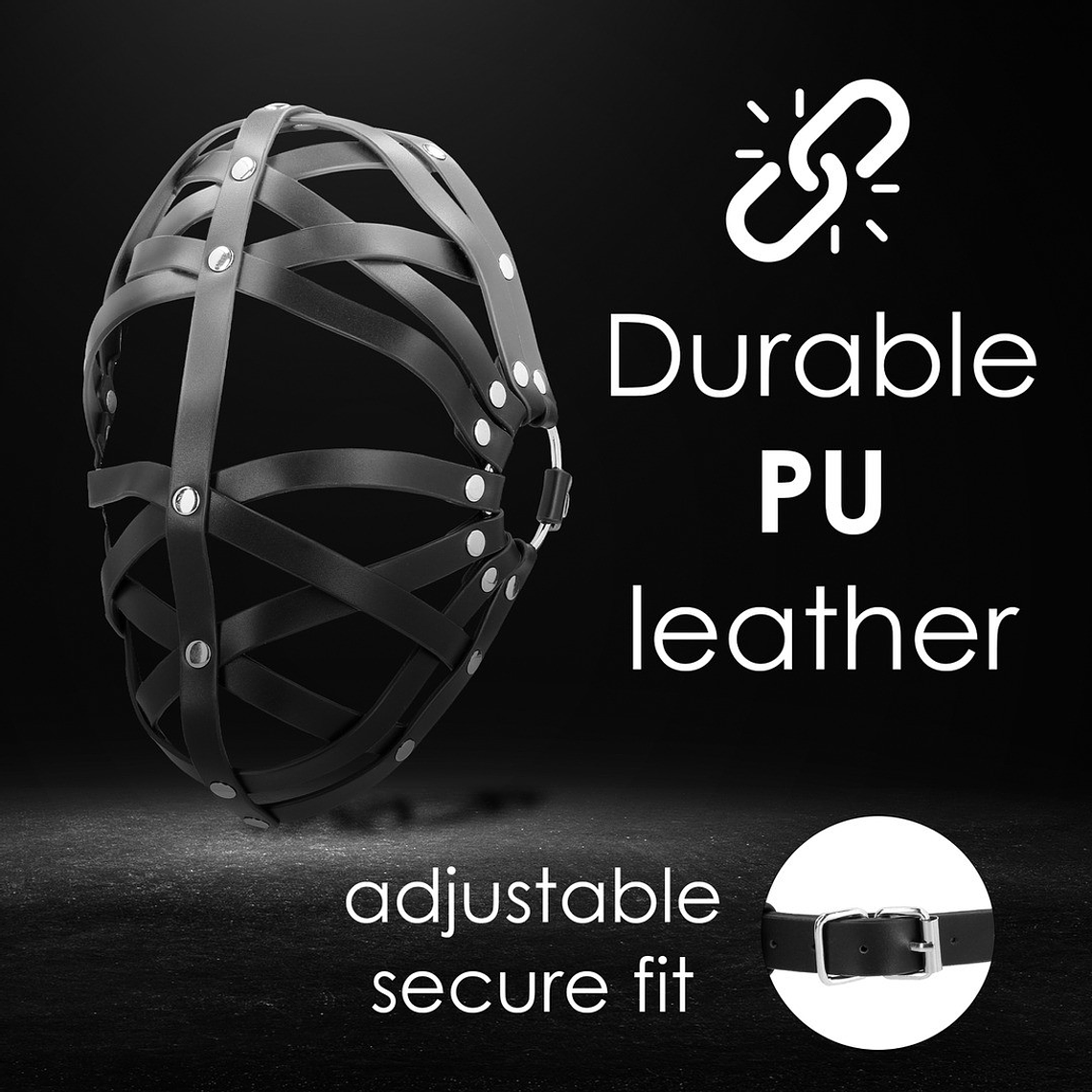 MÁSCARA CAGE PRETA OUCH!  2