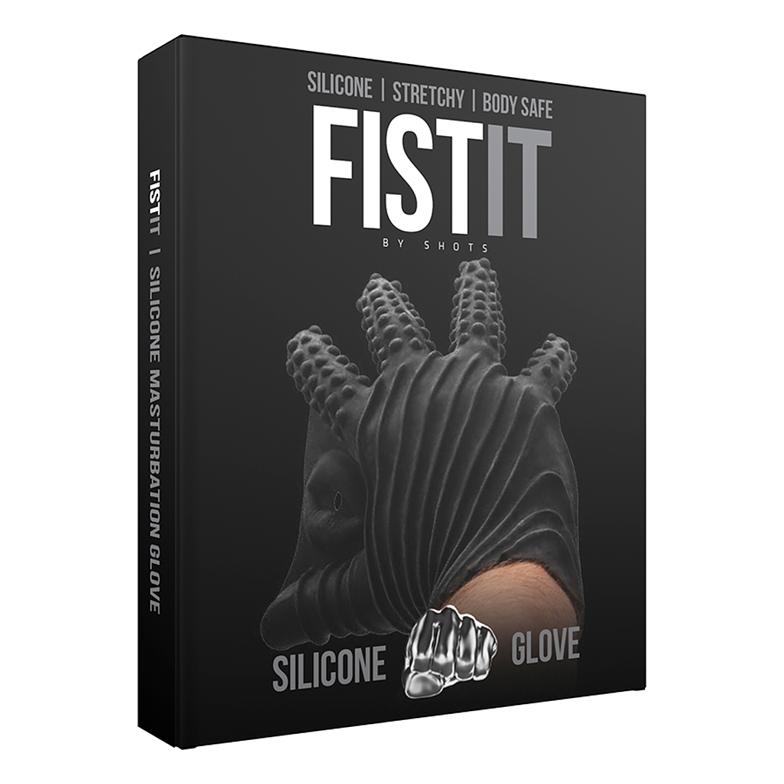 LUVA ESTIMULANTE DE SILICONE FIST IT PRETA 2