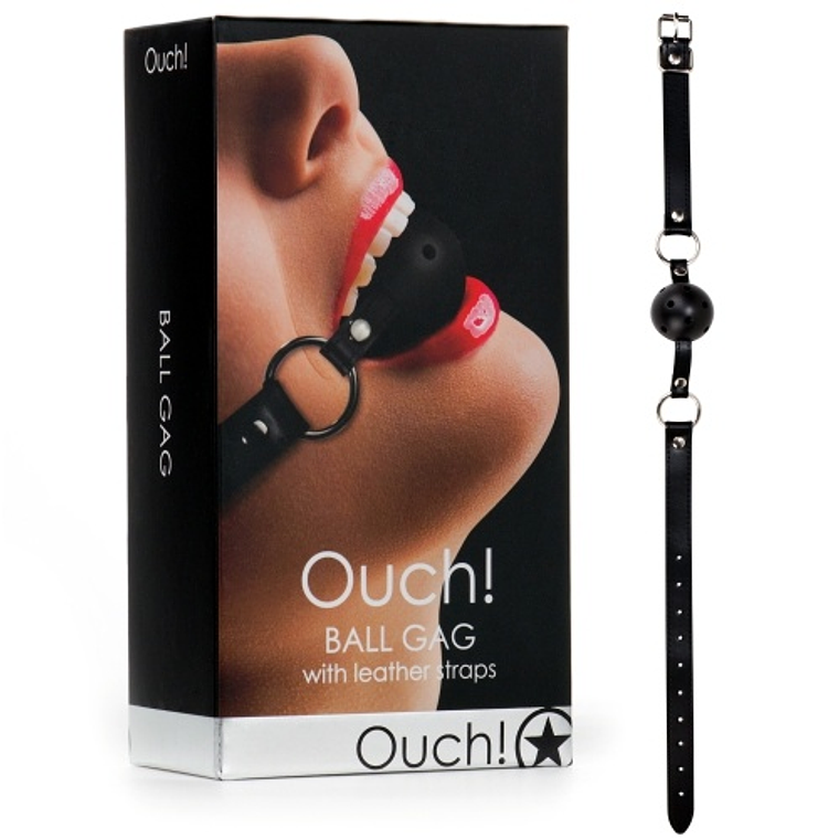 MORDAÇA OUCH! BALL GAG PRETA 2