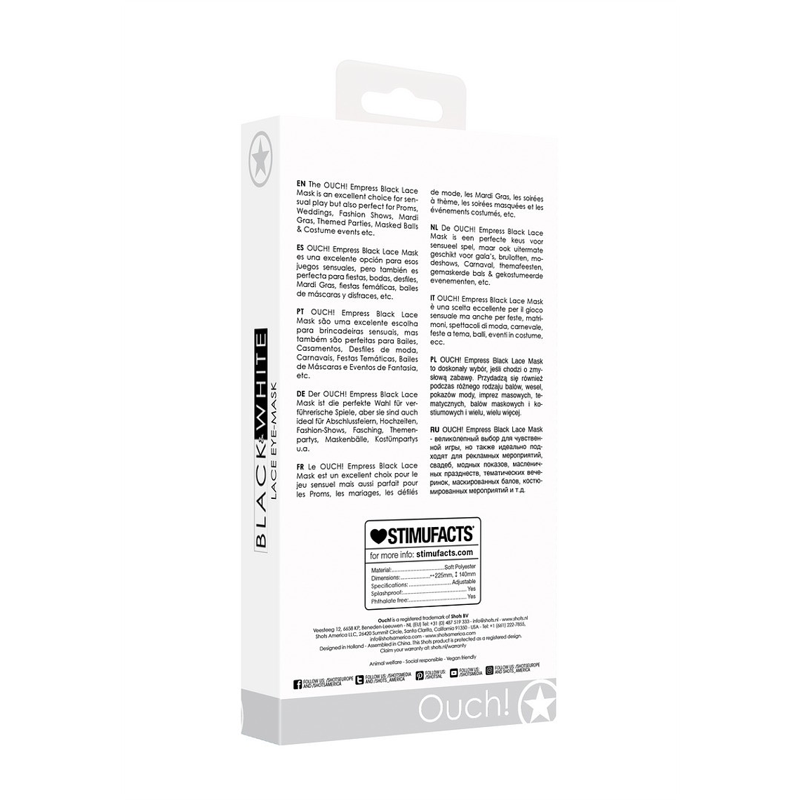 MÁSCARA DE RENDA EMPRESS OUCH! 3