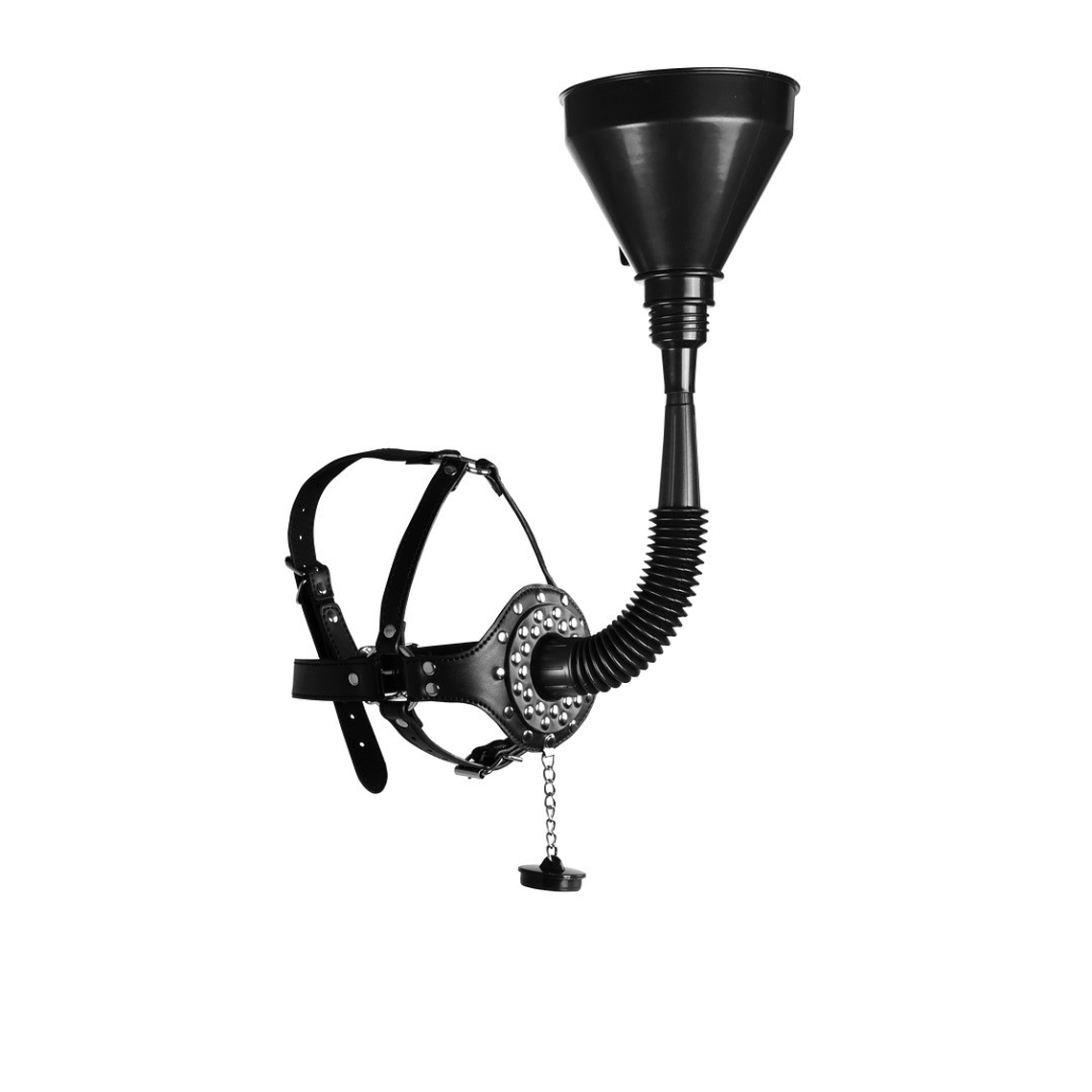 MÁSCARA COM MORDAÇA E FUNIL EXTREME PRETO OUCH! 4