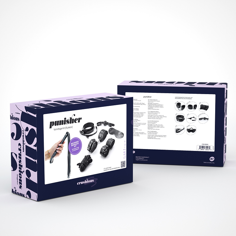 KIT BONDAGE PUNISHER COM 8 PEÇAS CRUSHIOUS 13