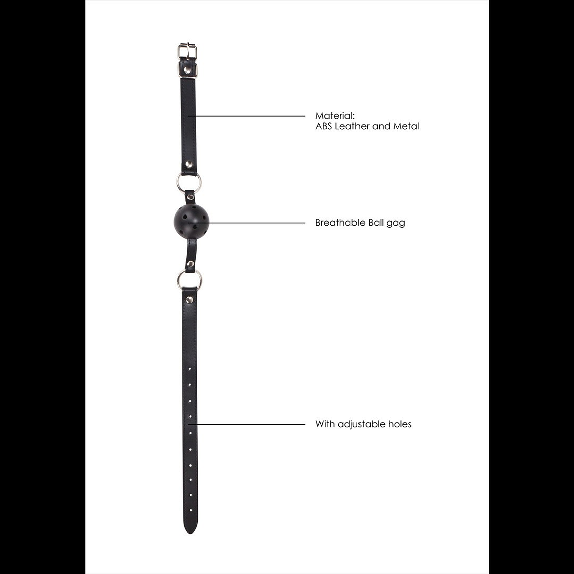 MORDAÇA OUCH! BALL GAG PRETA 6