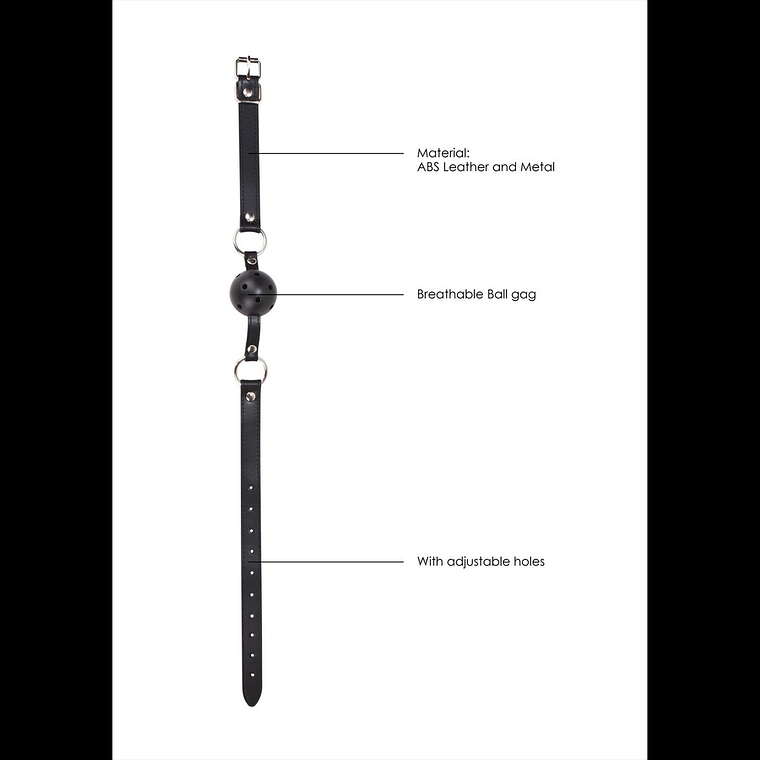 MORDAÇA OUCH! BALL GAG PRETA 6