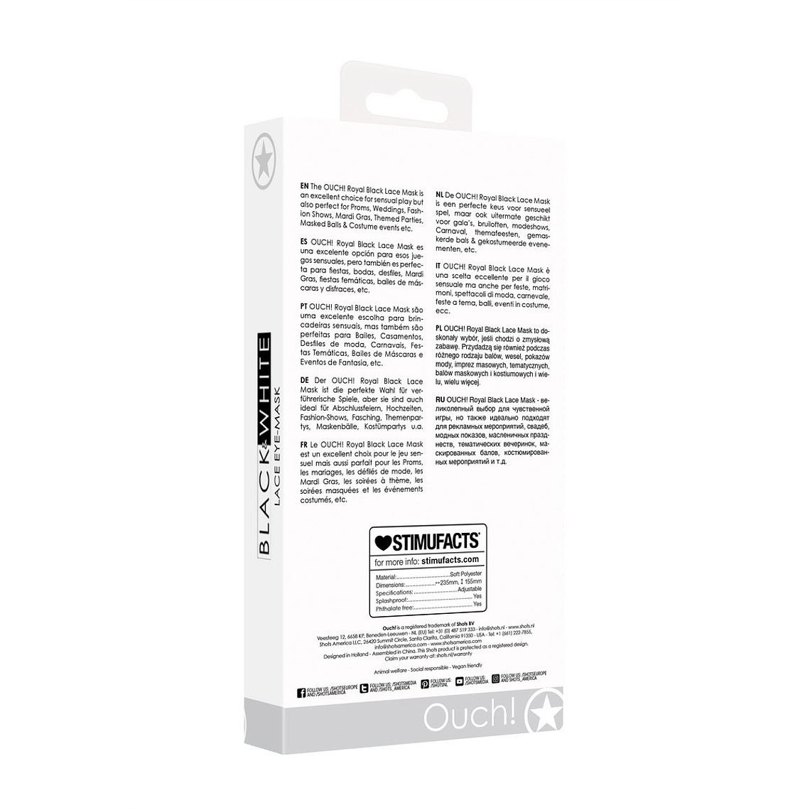 MÁSCARA DE RENDA ROYAL OUCH! 3