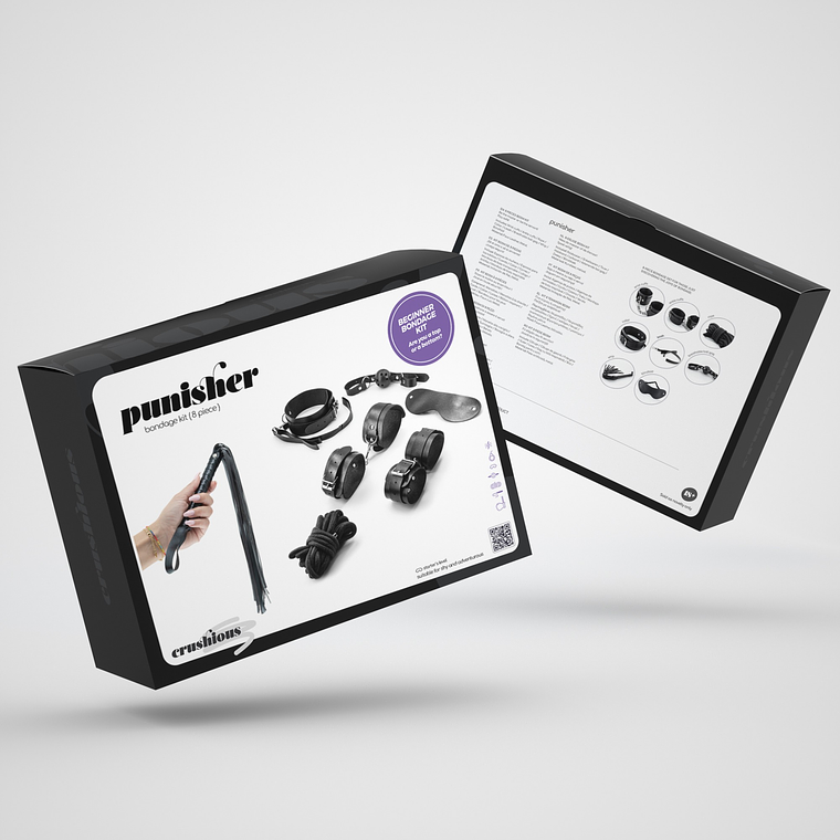 KIT BONDAGE PUNISHER COM 8 PEÇAS CRUSHIOUS 14