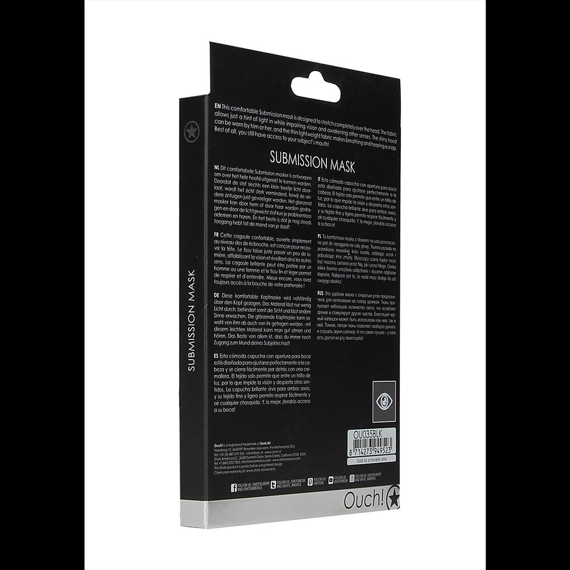 MÁSCARA SUBMISSION MASK PRETA 3