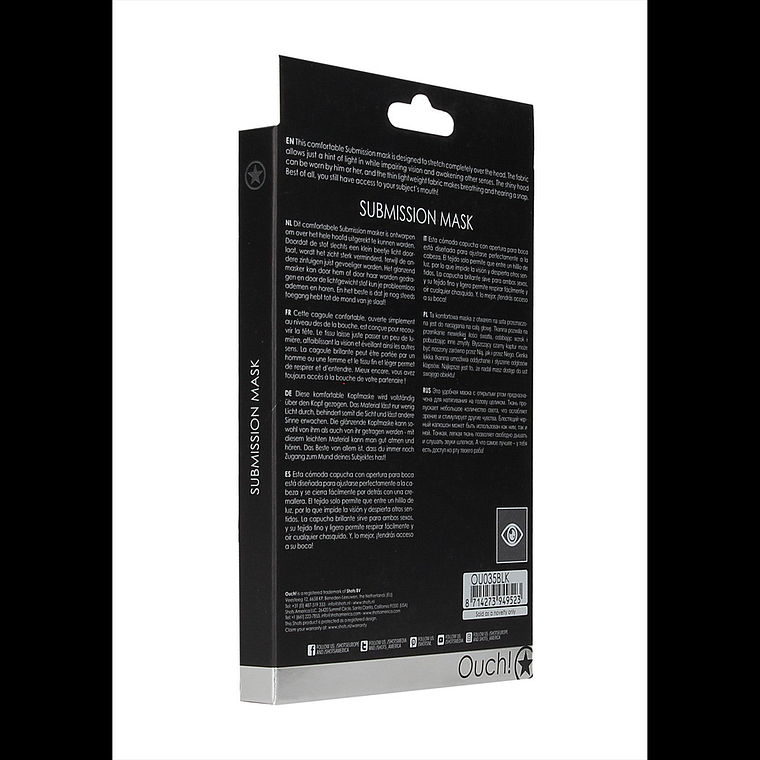 MÁSCARA SUBMISSION MASK PRETA 3