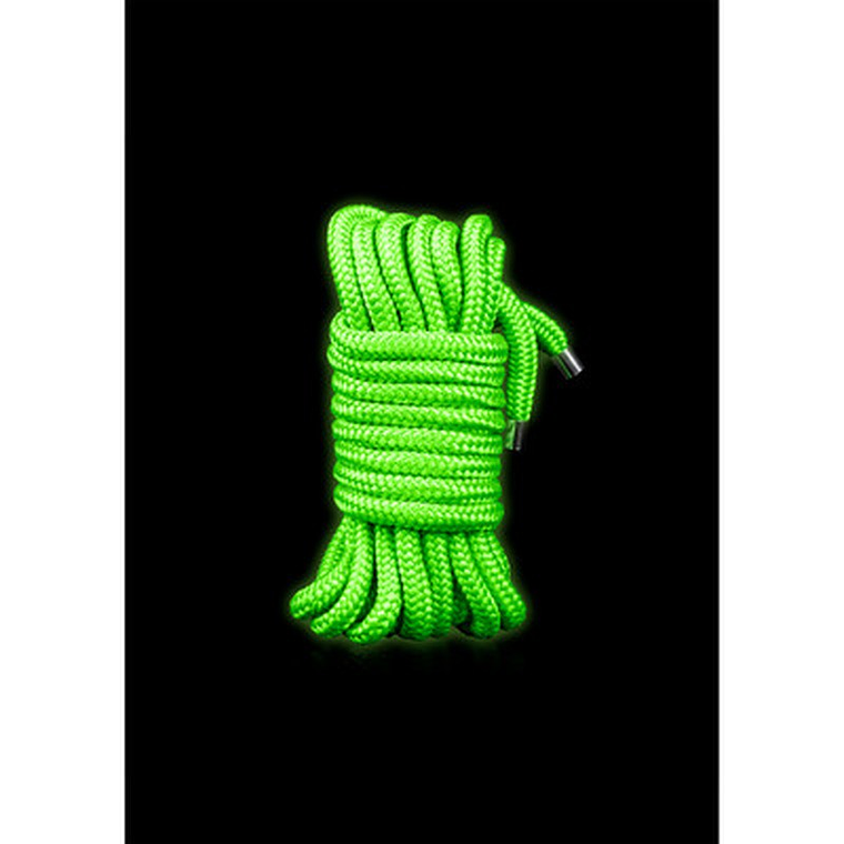 CORDA BONDAGE FLUORESCENTE GLOW IN THE DARK 16.4 FT /5 M OUCH! 1