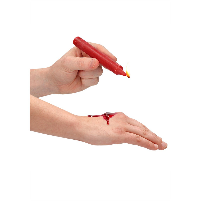 CONJUNTO DE 4 VELAS VERMELHAS TEASING WAX CANDLES OUCH! 4