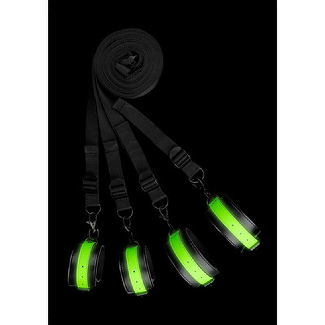 CONJUNTO DE RESTRIÇÕES PARA CAMA FLUORESCENTES GLOW IN THE DARK OUCH! 2