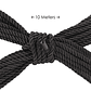 CORDA DE POLIÉSTER PARA BONDAGE 32.8 FT / 10 M PRETA OUCH! - vignette 2